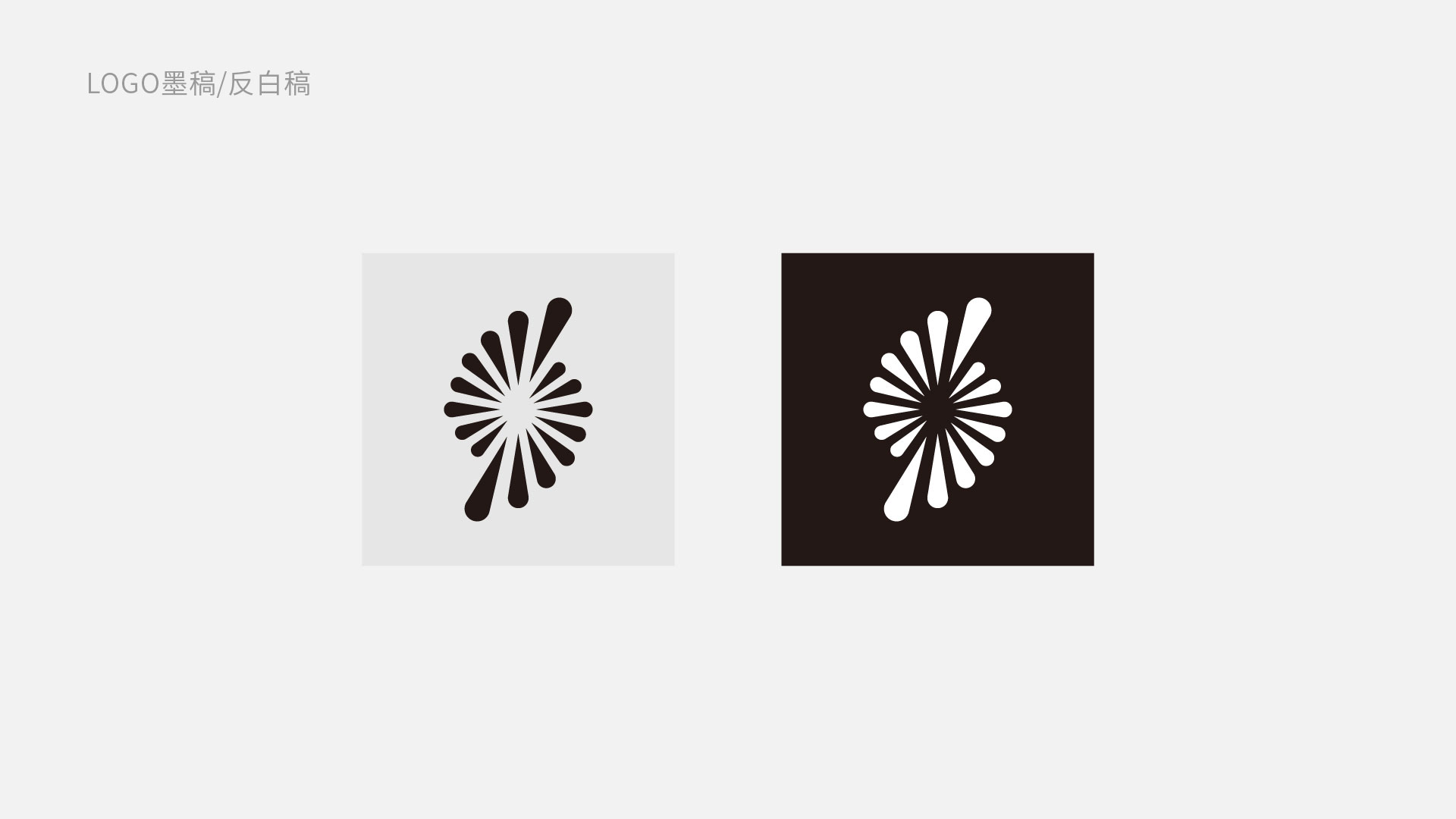 奇点控股logo设计墨稿及反白稿