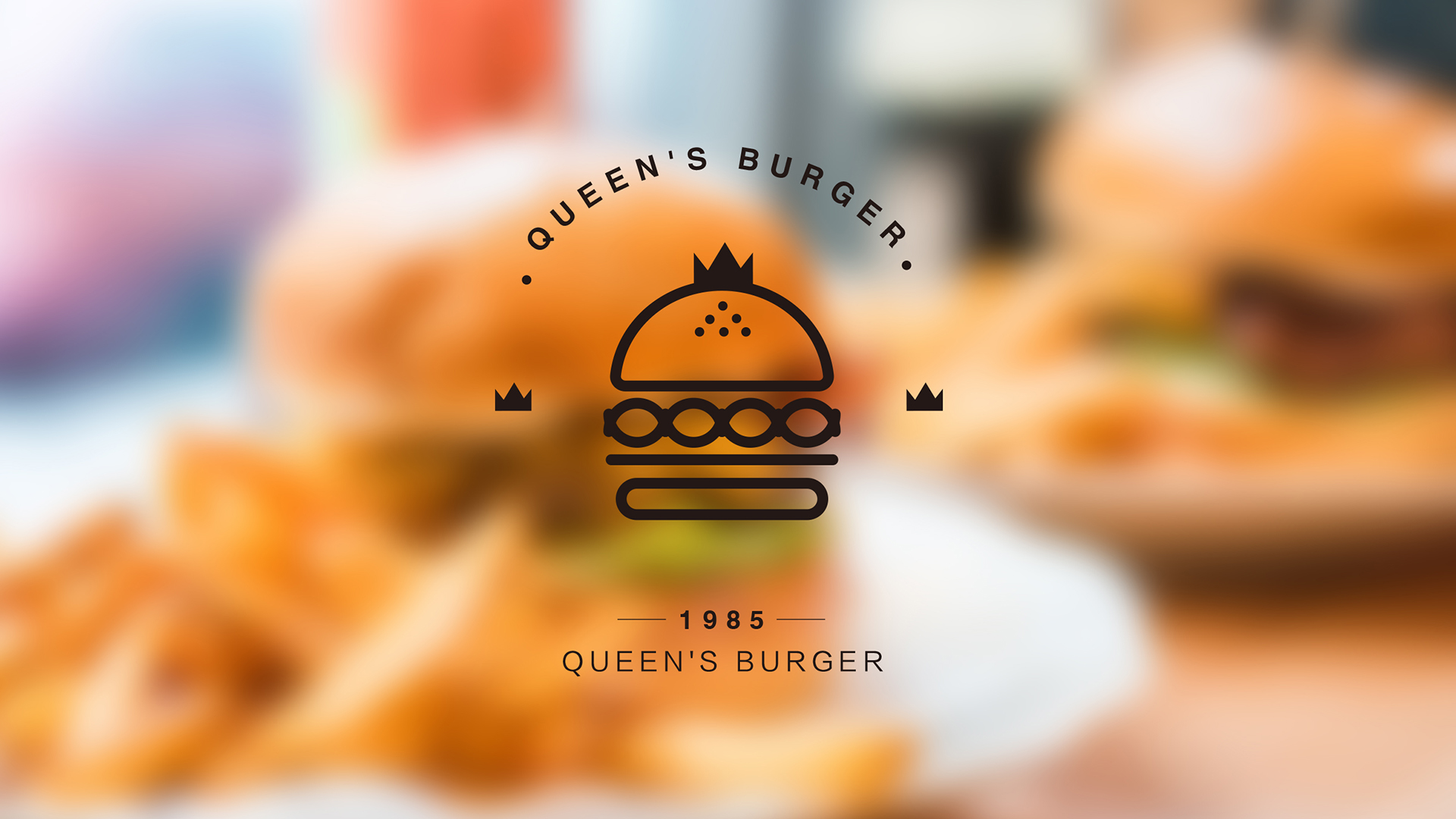 Queen’s burger品牌logo设计